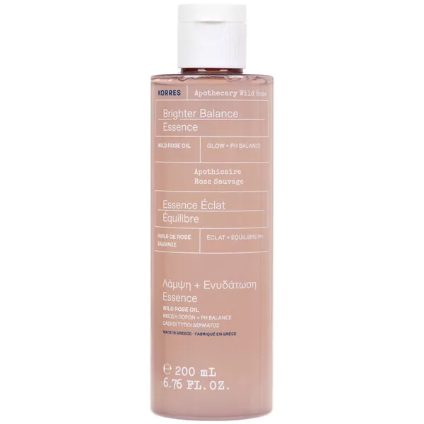 Korres Apothecary Wild Rose nawilżająca esencja do twarzy z olejkiem z dzikiej róży 200ml - końcówka serii