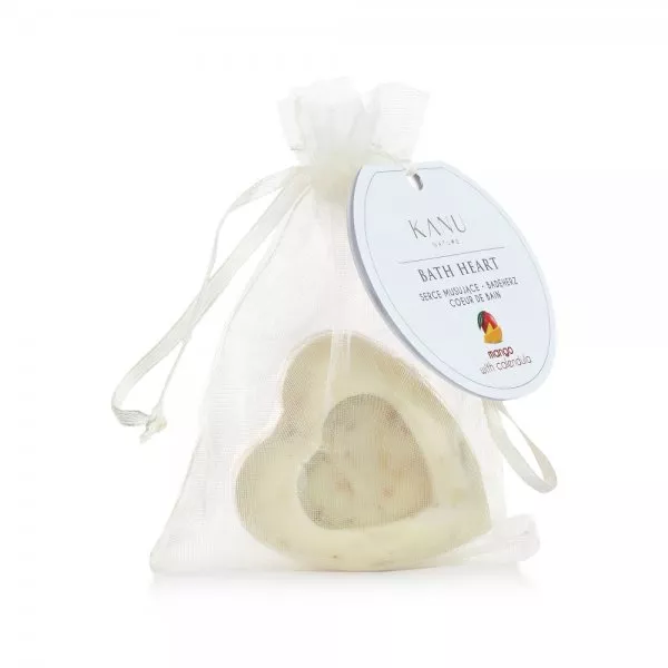Kanu Nature, serce musujące do kapieli, mango z nagietkiem, 50g