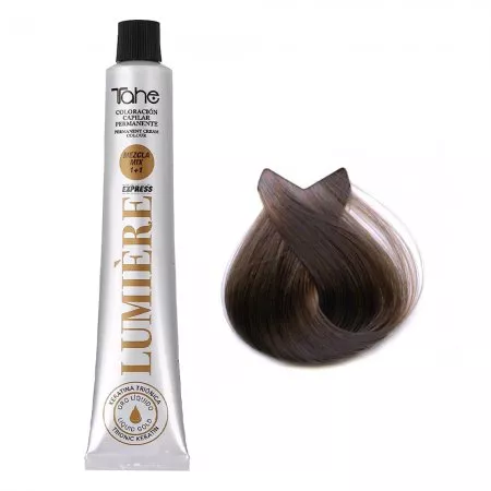 Tahe Lumiere Express, farba do włosów z keratyną i olejkiem arganowym, koloryzacja trwała, 5.02, 100ml