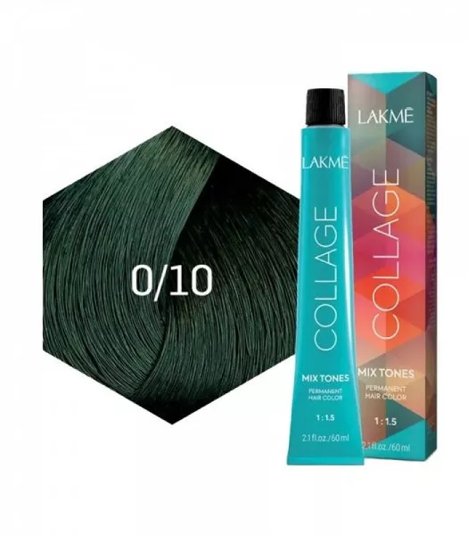 Lakme Collage Mix Tones, farba trwale kryjąca włosy, 0/10, 60ml