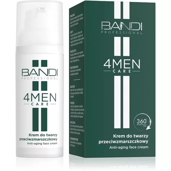 Bandi 4MEN Care, krem do twarzy przeciwzmarszczkowy, 50ml