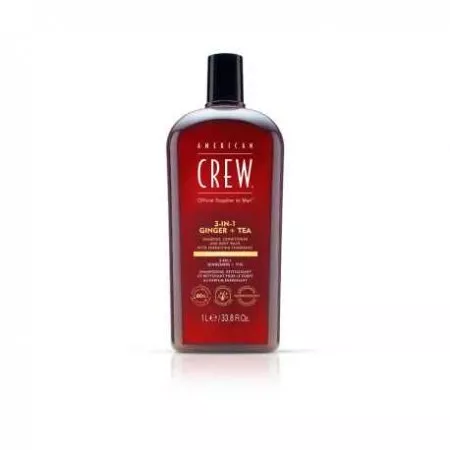 American Crew 3w1 Ginger&Tea, szampon, odżywka i żel pod prysznic w jednym, 1000ml