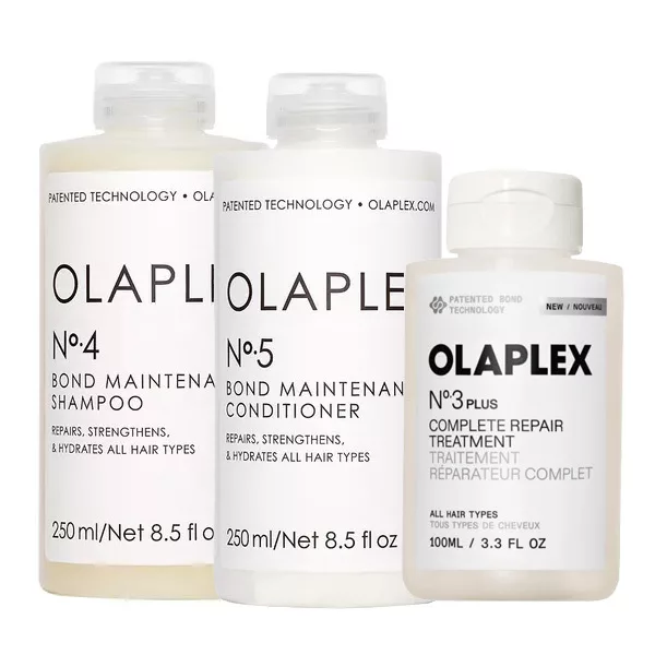 Olaplex, zestaw odbudowujący do włosów zniszczonych, No.3-5, szampon + odżywka + kuracja