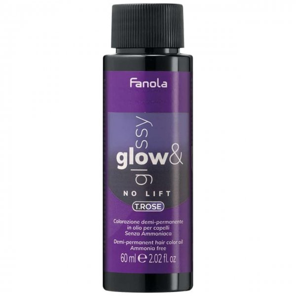 Fanola Glow&Glossy, farba demi-permanentna do włosów, rose, 60ml