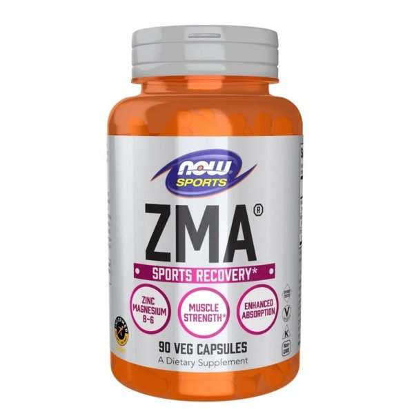 Now Foods ZMA Sports Recovery magnez + cynk + B6 suplement diety 90 kapsułek