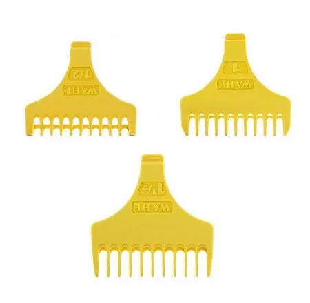 Wahl, zestaw 3 nasadek plastikowych żółtych do trymera Wahl Detailer, 1.5mm, 3mm, 4.5mm