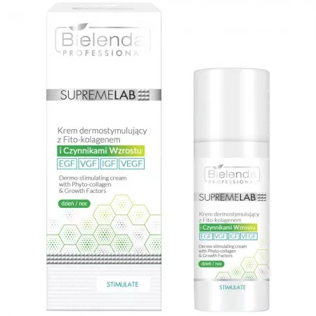 Bielenda Professional Supremelab, krem dermostymulujący z fito-kolagenem i czynnikami wzrostu, 50ml