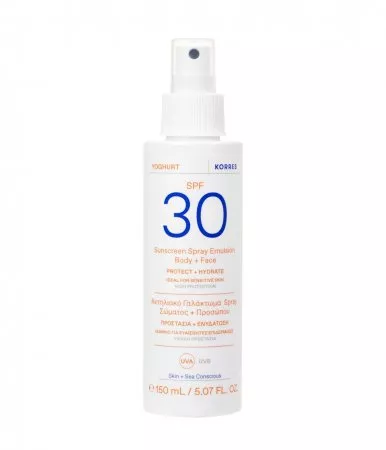 Korres Yoghurt, emulsja ochronna do ciala i twarzy SPF30 w sprayu, 150ml