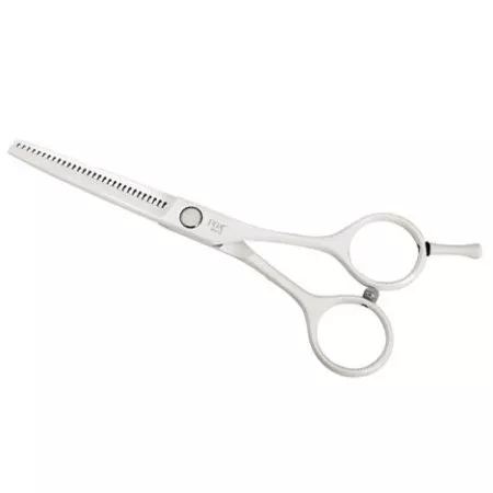 Fox Color, degażówki fryzjerskie, białe, 5,5 cala, stal nierdzewna