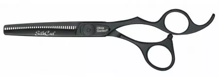 Olivia Garden SilkCut, degażówki fryzjerskie, czarny mat, 6,35"
