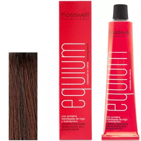Kosswell Equium 7.5, Profesjonalna farba do włosów, Jasny mahoń, 60ml