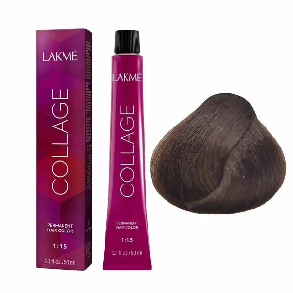 Lakme Collage, farba do włosów trwale koloryzująca, 6/60, 60ml