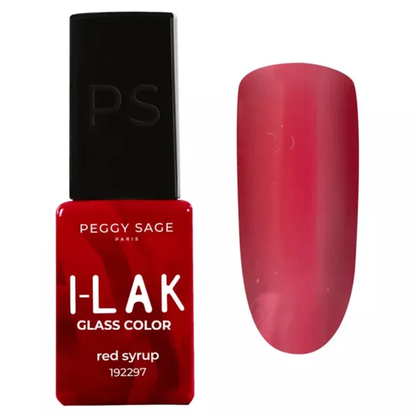 Peggy Sage I-LAK Glass Color, lakier hybrydowy, Red Syrup, 5ml