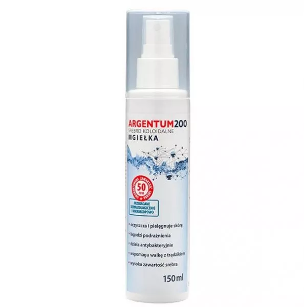 Aura Herbals Argentum 200 mgiełka do ciała 50PPM Srebro Koloidalne 150ml