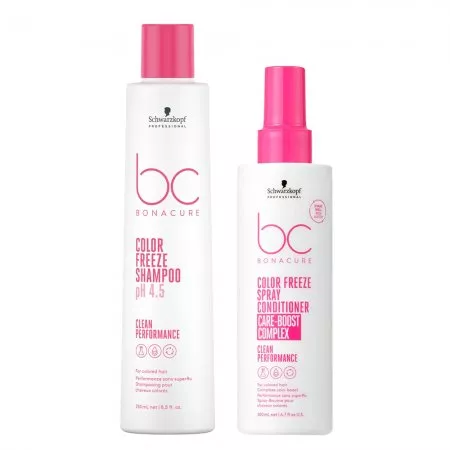 Schwarzkopf BC Color Freeze pH 4.5, zestaw do włosów farbowanych, szampon 250ml + odżywka w sprayu 200ml