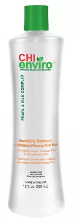 CHI Enviro, kuracja prostująca dla włosów rozjaśnianych, cienkich i porowatych, 355ml
