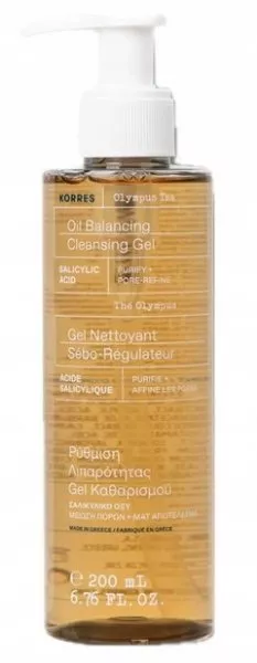 Korres Olympus Tea, oczyszczający żel do twarzy, 250ml