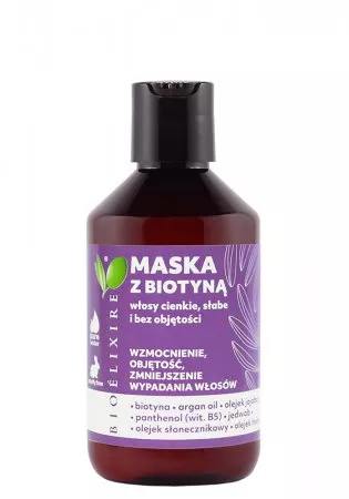 Bioelixire, maska z biotyną do włosów cienkich i delikatnych, 300ml