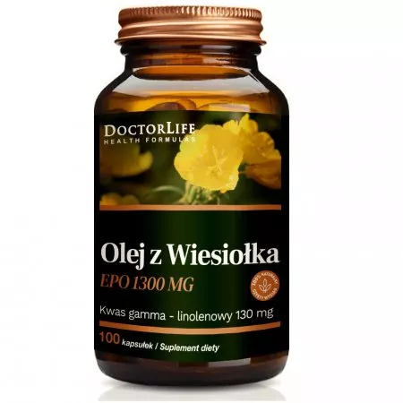 Doctor Life Olej z wiesiołka 1300mg suplement diety 100 kapsułek