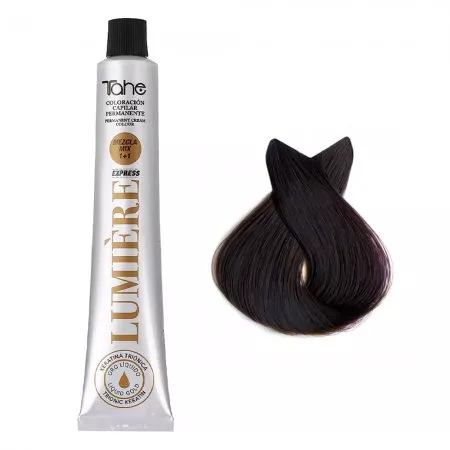 Tahe Lumiere Express, farba do włosów z keratyną i olejkiem arganowym, koloryzacja trwała, 5.47, 100ml