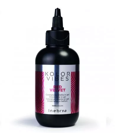 Inebrya Kolor Vibes, żel do półtrwałej koloryzacji 100% Vegan, 150ml, Red Velvet