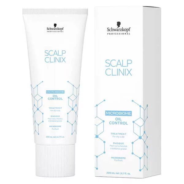 Schwarzkopf Scalp Clinix Microbiome Oil Control, maska kontrolująca sebum, 200ml