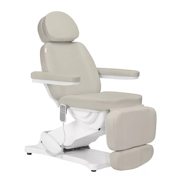 Fotel kosmetyczny elektryczny Sillon Classic 3 silniki beżowy - dostępny w 48h