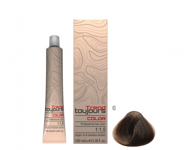 Trend Toujours Professional Color Care, farba do włosów, 6, 100ml