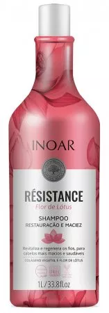 INOAR Resistance Lotus, wegański szampon do włosów osłabionych, 1000ml
