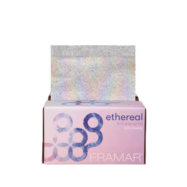 Framar 5x11 Pop Up, folia fryzjerska aluminiowa w paskach, ethereal, 500szt.