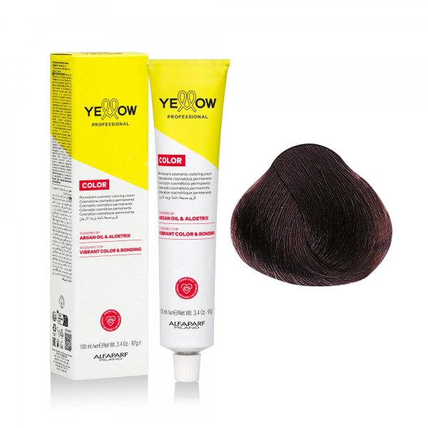 Yellow Professional Color Permanent, farba do włosów, 6.53, 100ml