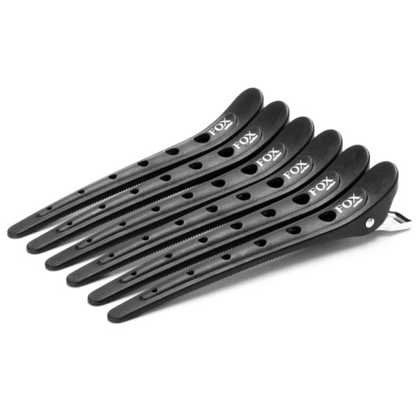 Fox Carbon, klipsy fryzjerskie, 6szt.