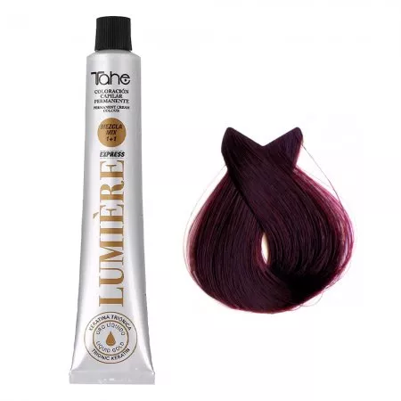 Tahe Lumiere Express, farba do włosów z keratyną i olejkiem arganowym, koloryzacja trwała, 5.56, 100ml