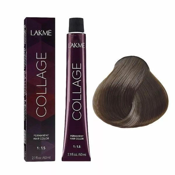Lakme Collage, farba do włosów trwale koloryzująca, 7/06, 60ml
