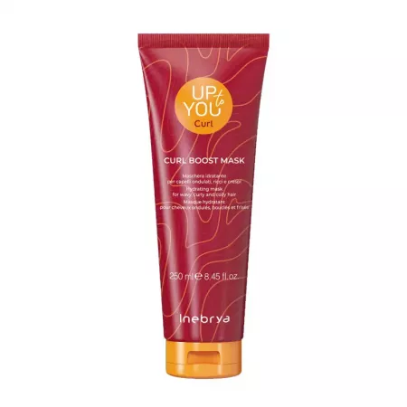 Inebrya Up To You Curl Boost, nawilżająca maska do włosów falowanych i kręconych, 250ml
