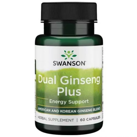 Swanson Dual Ginseng Plus 60 kaps