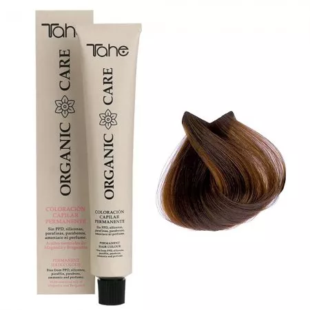 Tahe Organic Care, organiczna farba do włosów bez amoniaku, 7.46, 100ml