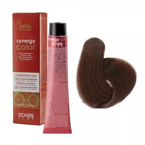 Echosline Seliar Synergy Color, farba do włosów bez amoniaku, 6.7 Dark Blonde Brown, 100ml