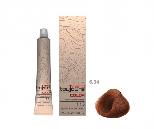 Trend Toujours Professional Color Care, farba do włosów, 6.34, 100ml