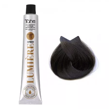 Tahe Lumiere Express, farba do włosów z keratyną i olejkiem arganowym, koloryzacja trwała, 5.23, 100ml