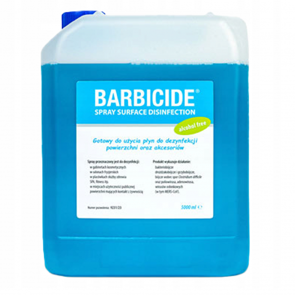 Barbicide, spray do dezynfekcji wszystkich powierzchni (bez zapachu), 5000ml