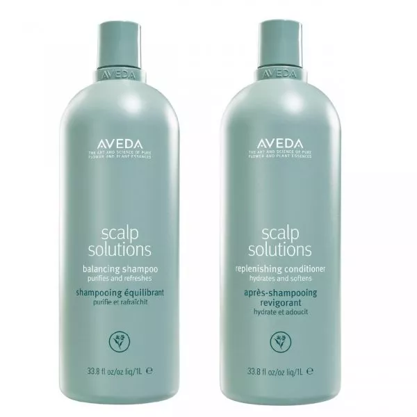 Aveda Scalp Solutions zestaw szampon przywracający równowagę skórze głowy 1000ml + regenerująca odżywka do włosów 1000ml