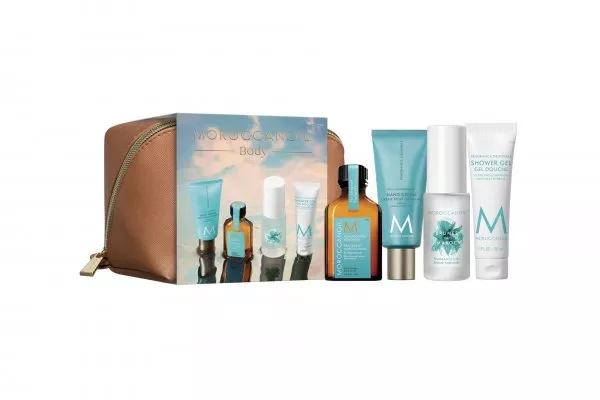 Moroccanoil Body Travel Set, zestaw podróżny do pielęgnacji ciała, kuracja + żel + mgiełka + gratis