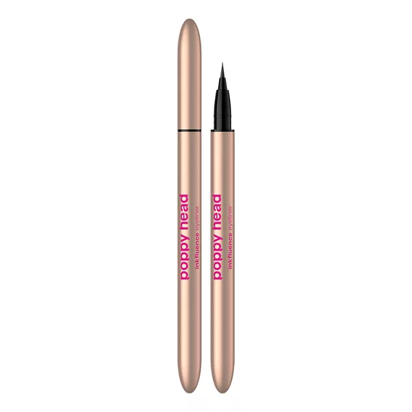 Poppy Head Inkfluence eyeliner w pisaku z pędzelkową końcówką 01 True Black 0.6ml