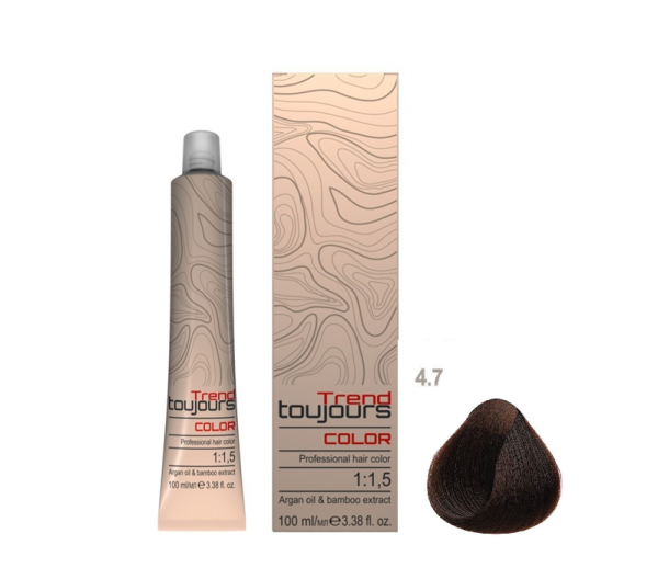 Trend Toujours Professional Color Care, farba do włosów, 4.7, 100ml