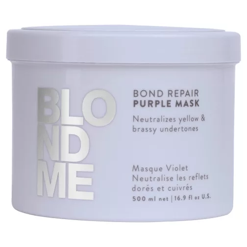 Schwarzkopf BlondMe Bond Repair maska fioletowa neutralizująca kolor włosów blond, 500ml