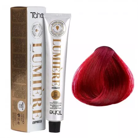 Tahe Lumiere Express Fantasy, farba do włosów z keratyną i olejkiem arganowym, koloryzacja trwała, ROJO, 100ml