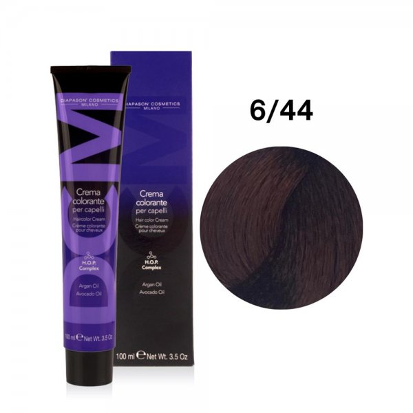 Diapason DCM, farba do włosów, 6/44 Głęboki Mahoniowy Ciemny Blond, 100ml