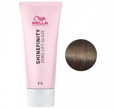 Wella Shinefinity Zero Lift Glaze, farba półtrwała do włosów, 04/0 nat, 60ml