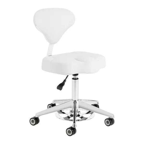 Taboret kosmetyczny Azzurro 156-F bump-up śnieżnobiały